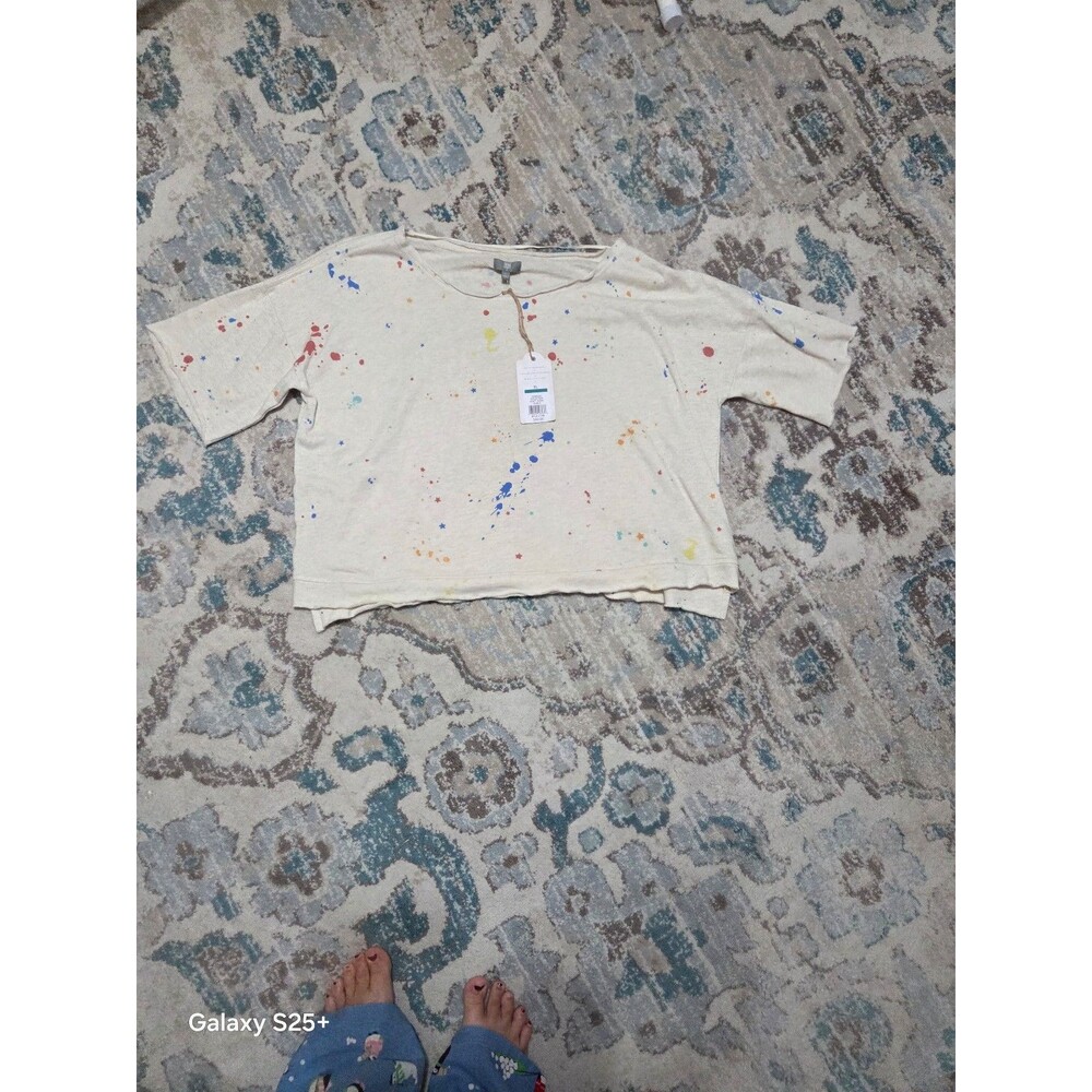 Women's True Craft Crewneck shirt with Paint Splatter pattern